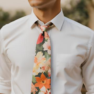 Floral Tie Set | DiBanGuStore