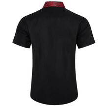 black shirt short sleeve mens