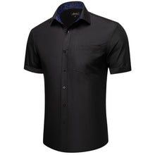 short sleeve black shirt men