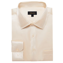 hot selling solid button down mens champagne shirt