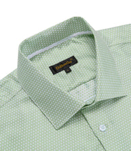 light green button up shirt