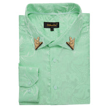 green paisley shirt