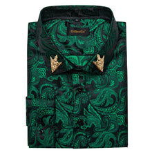 green paisley shirt