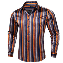 blue and orange striped business shirt