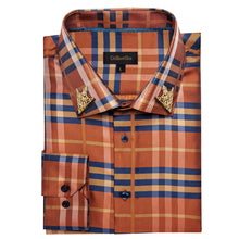 fashion plaid work dresses shirt for men