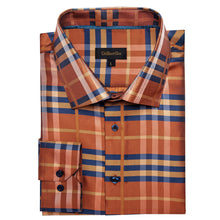 orange blue work shirt