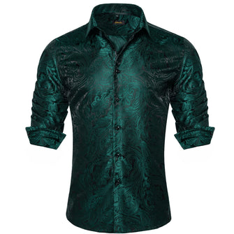 dark green shirt