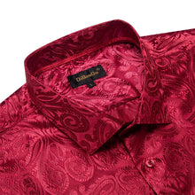 men burgundy shirt