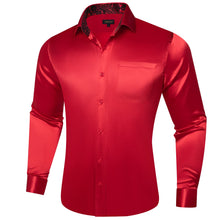 red silk dress shirt