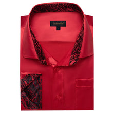 silk red shirt