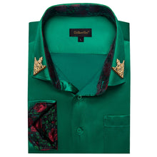 silk green dress shirt