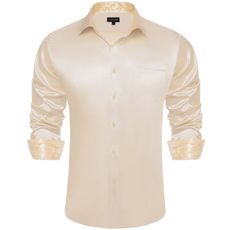 white and gold mens shirt