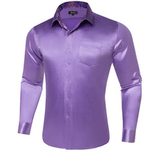 long sleeve mens purple dress shirt