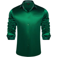 green silk shirt mens