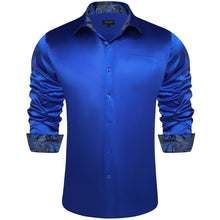 blue silk shirt mens