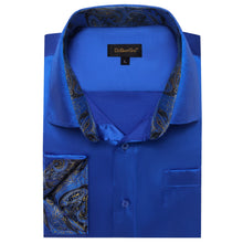 mens blue paisley shirt