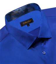 blue satin shirt mens