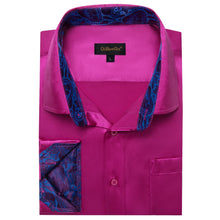 men's purple button-down shirt long sleeve