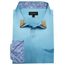 mens blue dress shirt