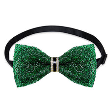 Imitation Rhinestone Diamond Emerald Green Bow Ties for Men Adjustable Pre-tied Bowtie for fashion Party