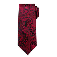 classic red floral silk mens wedding ties set