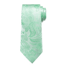 Fashionable and versatile silk floral fern green dress suit tie for men