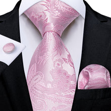 fashion wedding blush pink floral suit tie handkerchief cufflinks set