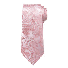 fashion wedding suit Accessories rose pink floral silk mens pink tie handkerchief cufflinks set