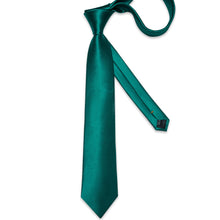 satin green tie