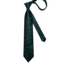 dark green floral tie