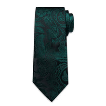 floral green tie