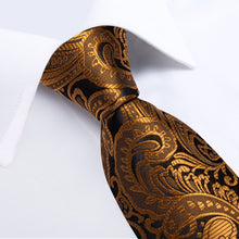 brown floral tie