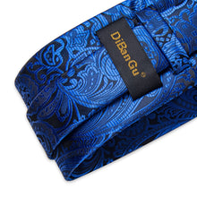 blue pattern tie