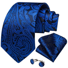 blue silk tie