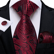 burgundy paisley tie