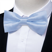 light blue bow tie