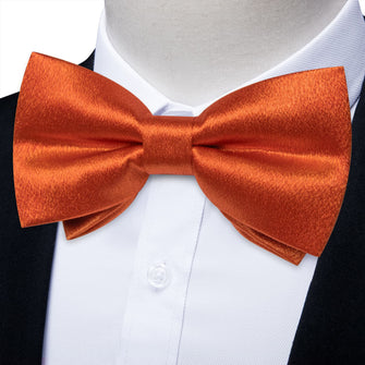 hot orange silk bow tie