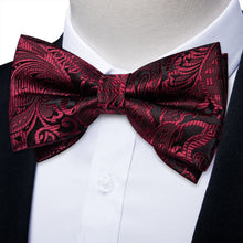 dark red bow tie