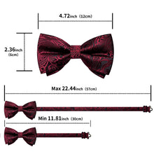 red silk bow tie