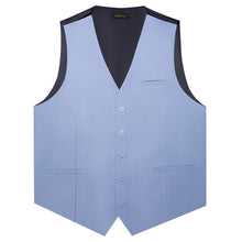 blue vest mens outfit