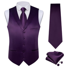 purple vest and tie