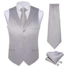 mens grey suit vest