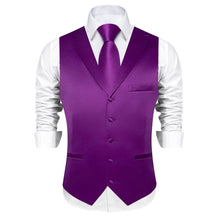 mens purple vest and ties