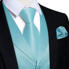 blue suit vest