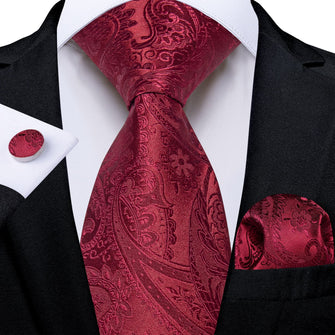 wine red tie