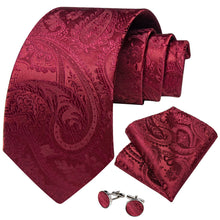 red silk tie