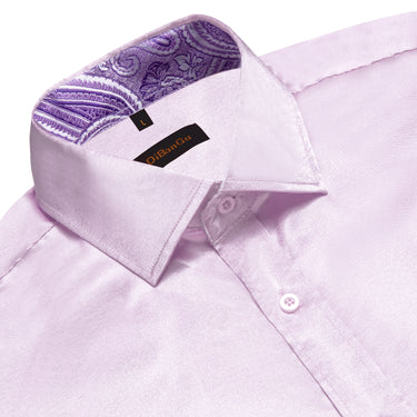 Dibangu Men's Pink Solid Dress Shirt – DiBanGuStore