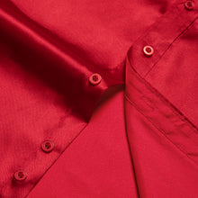 fashion splicing designer floral solid mens red shirt necktie business set for men