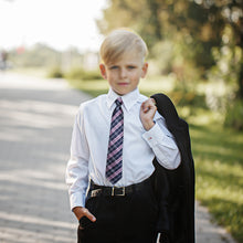 Stripe Silk Kid's Tie Pocket Square Set