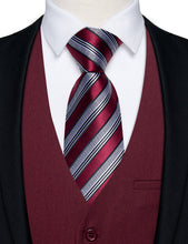 Claret Solid Vest Necktie Set